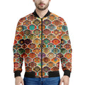 Ethnic Mandala Bohemian Pattern Print Men's Bomber Jacket