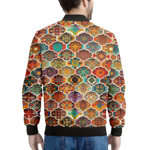 Ethnic Mandala Bohemian Pattern Print Men's Bomber Jacket