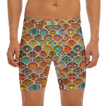 Ethnic Mandala Bohemian Pattern Print Men's Long Boxer Briefs