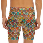 Ethnic Mandala Bohemian Pattern Print Men's Long Boxer Briefs