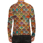 Ethnic Mandala Bohemian Pattern Print Men's Long Sleeve Rash Guard
