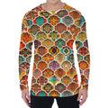 Ethnic Mandala Bohemian Pattern Print Men's Long Sleeve T-Shirt