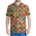 Ethnic Mandala Bohemian Pattern Print Men's Polo Shirt