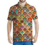 Ethnic Mandala Bohemian Pattern Print Men's Polo Shirt