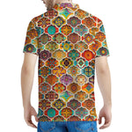 Ethnic Mandala Bohemian Pattern Print Men's Polo Shirt