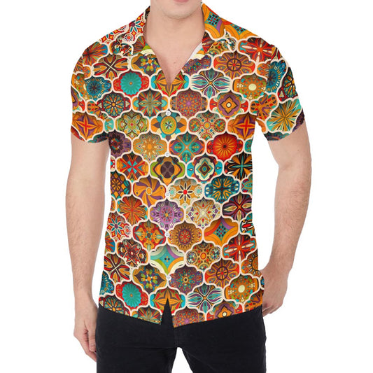 Ethnic Mandala Bohemian Pattern Print Men's Shirt