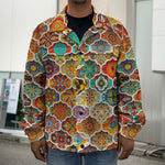 Ethnic Mandala Bohemian Pattern Print Men's Shirt Jacket