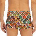 Ethnic Mandala Bohemian Pattern Print Men's Short Boxer Briefs