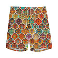 Ethnic Mandala Bohemian Pattern Print Men's Athletic Shorts