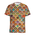 Ethnic Mandala Bohemian Pattern Print Men's Athletic T-Shirt