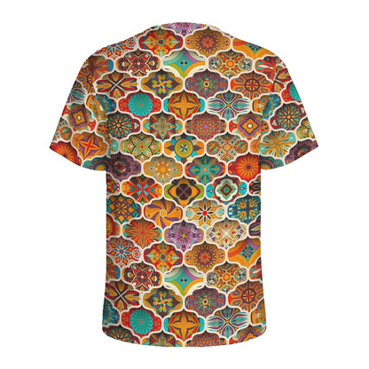 Ethnic Mandala Bohemian Pattern Print Men's Sports T-Shirt