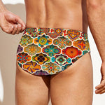 Ethnic Mandala Bohemian Pattern Print Men's Swim Briefs