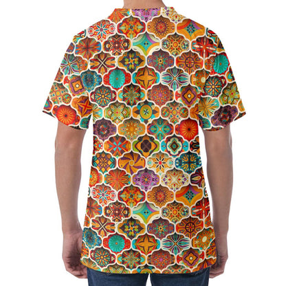 Ethnic Mandala Bohemian Pattern Print Men's Velvet T-Shirt