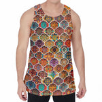 Ethnic Mandala Bohemian Pattern Print Men's Velvet Tank Top