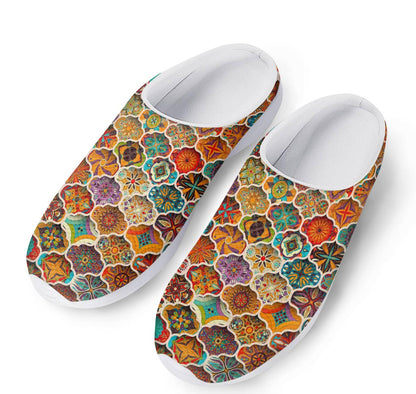 Ethnic Mandala Bohemian Pattern Print Mesh Casual Shoes