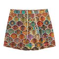 Ethnic Mandala Bohemian Pattern Print Mesh Shorts