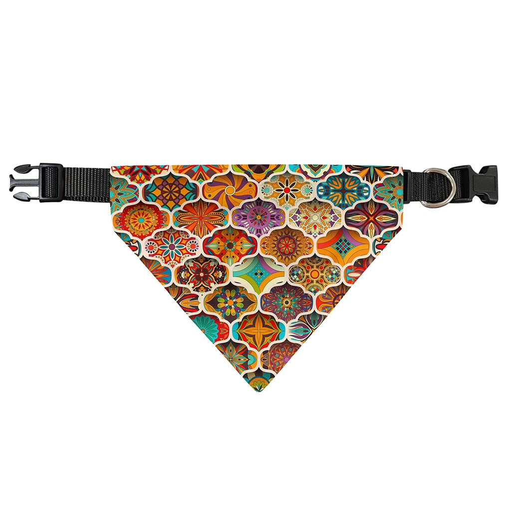 Ethnic Mandala Bohemian Pattern Print Over The Collar Dog Bandana
