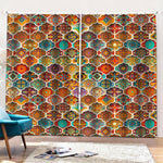 Ethnic Mandala Bohemian Pattern Print Pencil Pleat Curtains