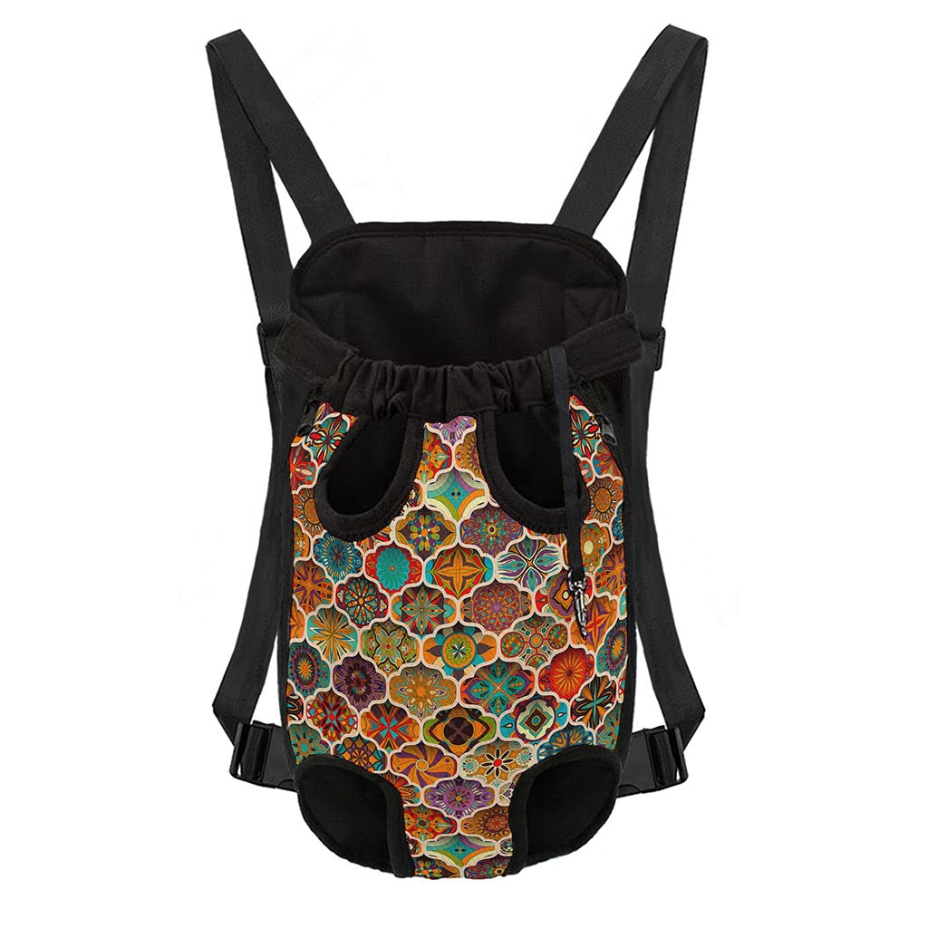 Ethnic Mandala Bohemian Pattern Print Pet Carrier Backpack