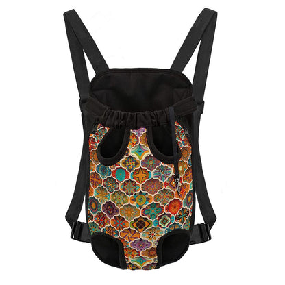 Ethnic Mandala Bohemian Pattern Print Pet Carrier Backpack