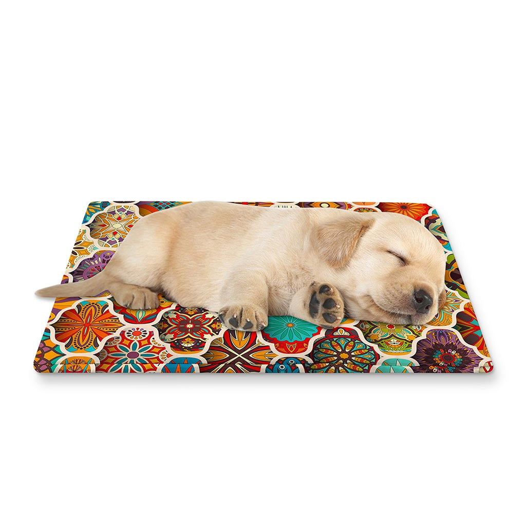 Ethnic Mandala Bohemian Pattern Print Pet Cooling Mat Cover