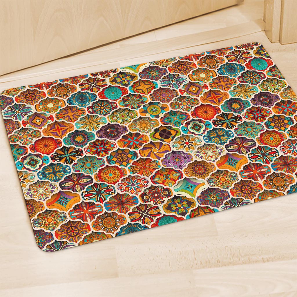 Ethnic Mandala Bohemian Pattern Print Polyester Doormat