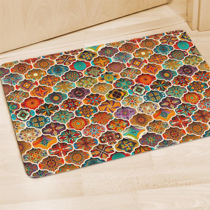 Ethnic Mandala Bohemian Pattern Print Polyester Doormat