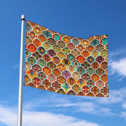 Ethnic Mandala Bohemian Pattern Print Polyester Flag