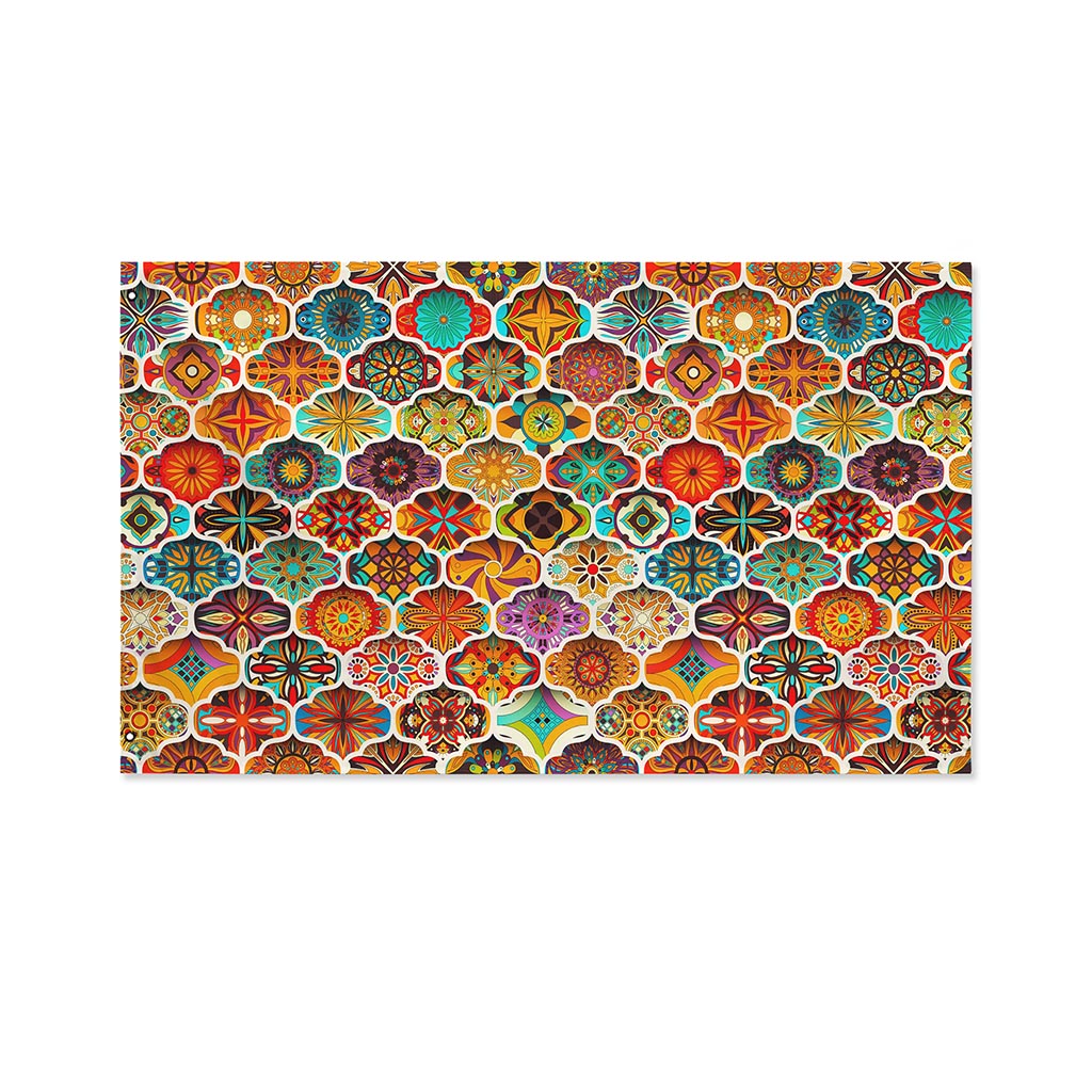 Ethnic Mandala Bohemian Pattern Print Polyester Flag