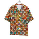 Ethnic Mandala Bohemian Pattern Print Rayon Hawaiian Shirt