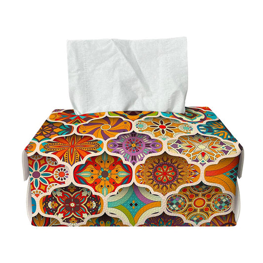 Ethnic Mandala Bohemian Pattern Print Rectangle Tissue Box Cover