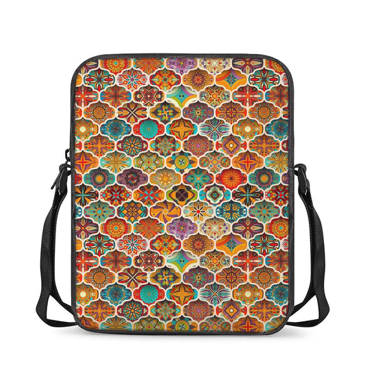 Ethnic Mandala Bohemian Pattern Print Rectangular Crossbody Bag