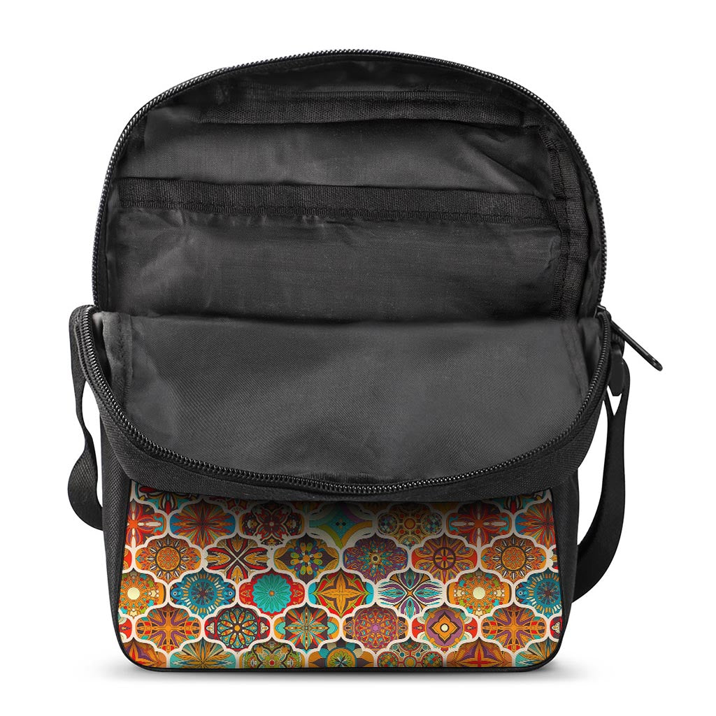 Ethnic Mandala Bohemian Pattern Print Rectangular Crossbody Bag