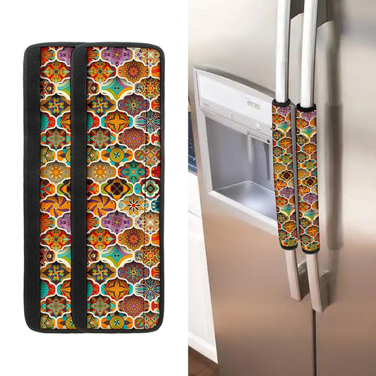 Ethnic Mandala Bohemian Pattern Print Refrigerator Handle Covers
