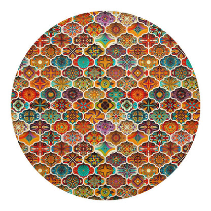 Ethnic Mandala Bohemian Pattern Print Round Blanket
