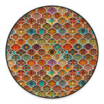 Ethnic Mandala Bohemian Pattern Print Round Floor Mat