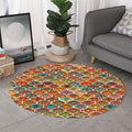 Ethnic Mandala Bohemian Pattern Print Round Rug