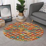 Ethnic Mandala Bohemian Pattern Print Round Rug