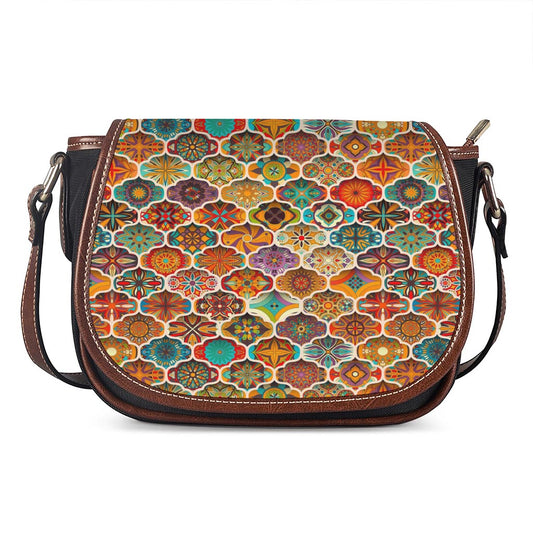 Ethnic Mandala Bohemian Pattern Print Saddle Bag