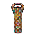 Ethnic Mandala Bohemian Pattern Print Single Neoprene Wine Tote