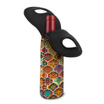 Ethnic Mandala Bohemian Pattern Print Single Neoprene Wine Tote