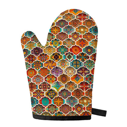 Ethnic Mandala Bohemian Pattern Print Single Oven Mitt