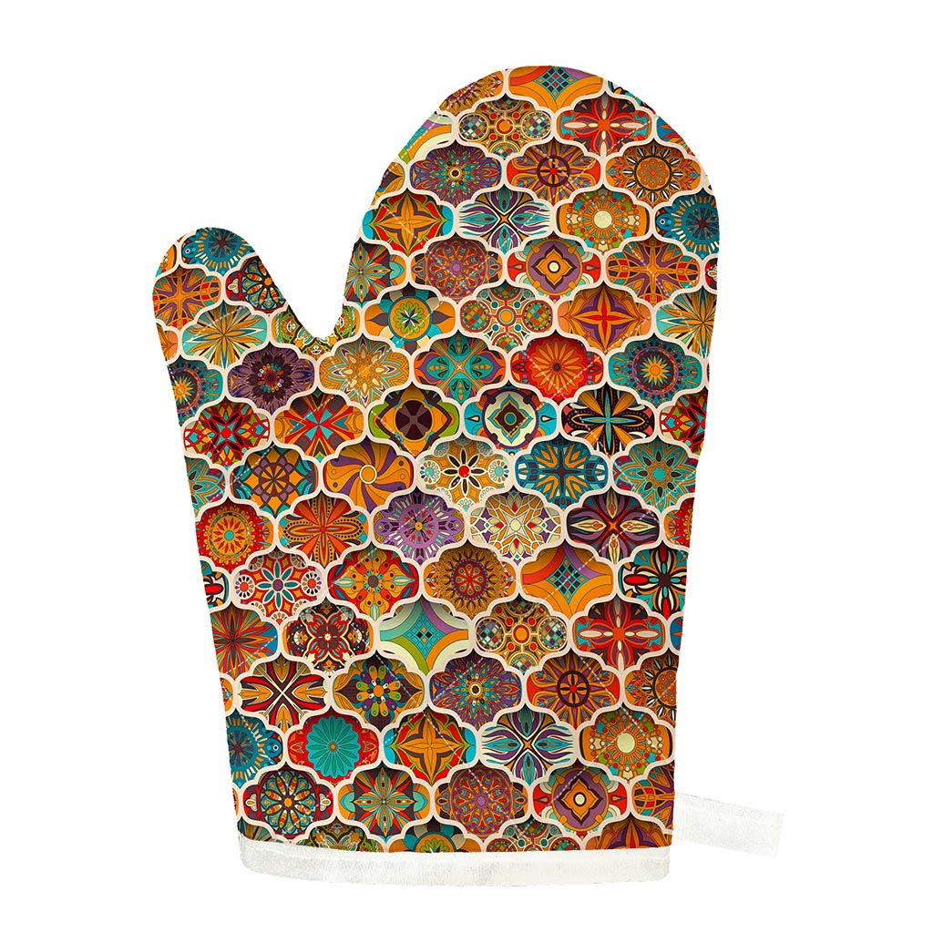 Ethnic Mandala Bohemian Pattern Print Single Oven Mitt