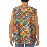Ethnic Mandala Bohemian Pattern Print Sleeveless Baseball Jersey