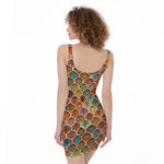 Ethnic Mandala Bohemian Pattern Print Sleeveless Bodycon Dress