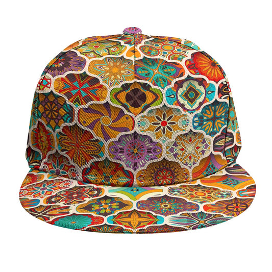 Ethnic Mandala Bohemian Pattern Print Snapback Cap