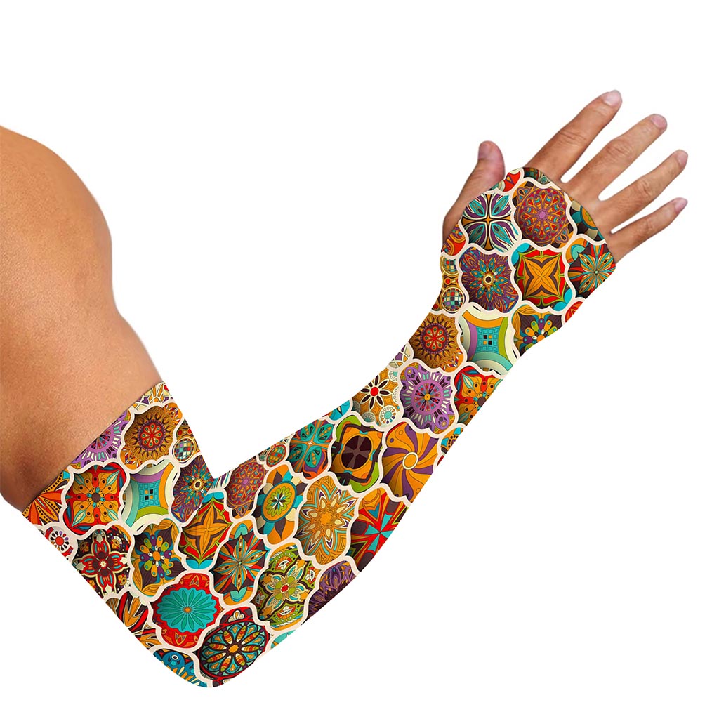 Ethnic Mandala Bohemian Pattern Print Sun Protection Arm Sleeves