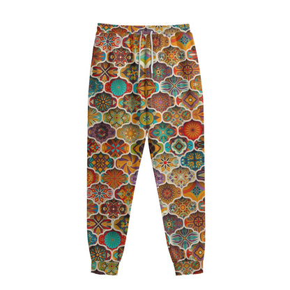 Ethnic Mandala Bohemian Pattern Print Sweatpants