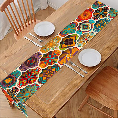 Ethnic Mandala Bohemian Pattern Print Table Runner