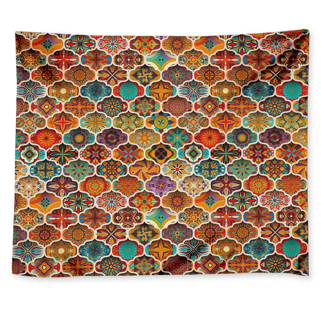 Ethnic Mandala Bohemian Pattern Print Tapestry